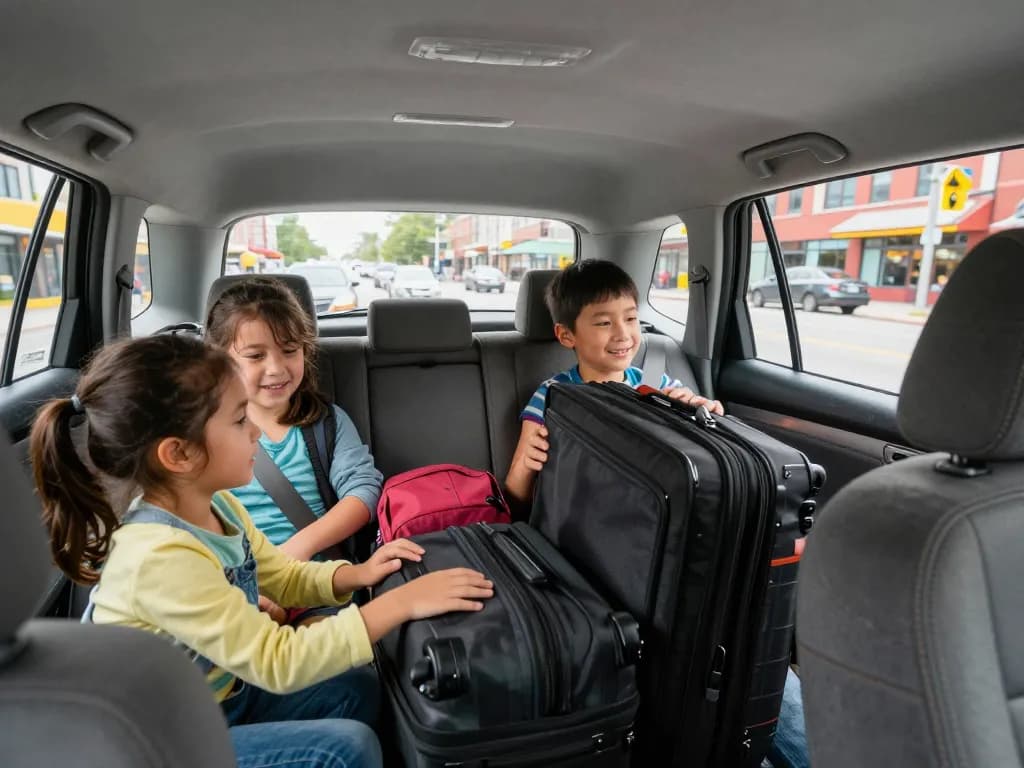 Taxi cost estimate with family enjoying comfortable airport ride in Halifax.