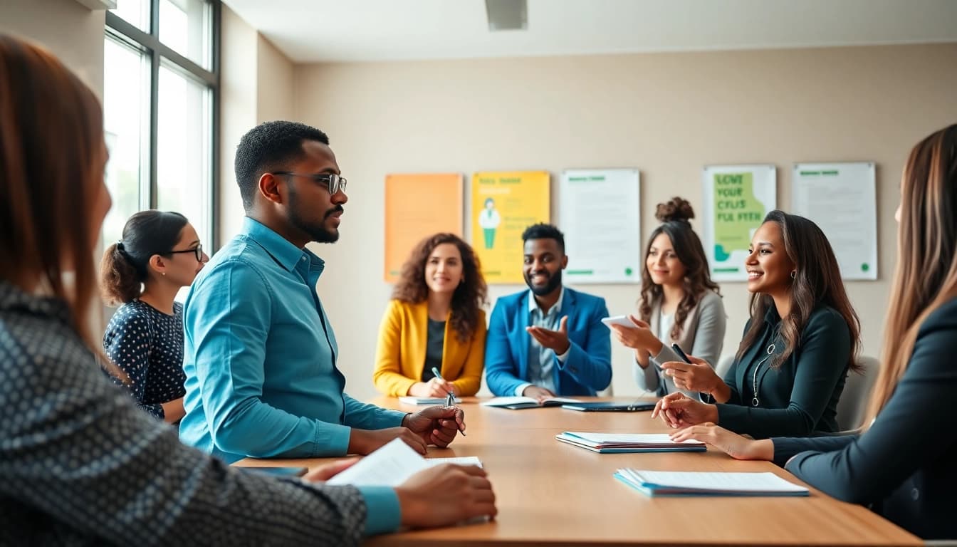 Enhance your skills with inclusive leadership training in an engaging session with diverse team
