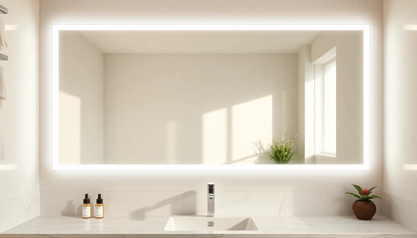 Enhance your space with a stylish led mirror bathroom that features elegant LED lighting.