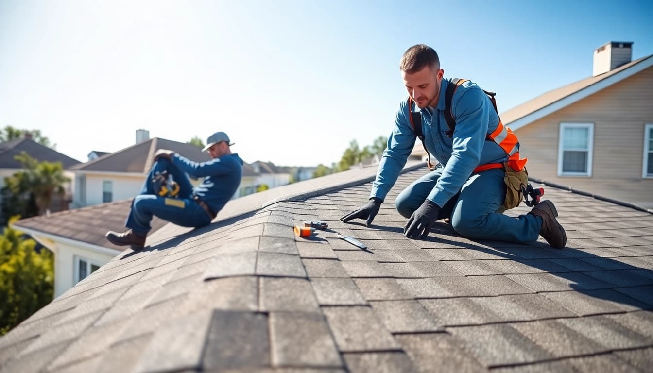 Inspecting a roof in South Jersey to ensure proper maintenance and quality work.