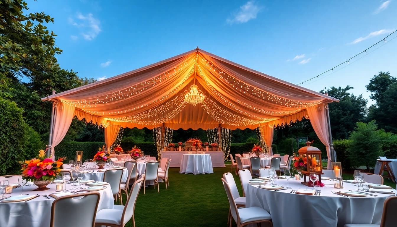 Experience enchanting outdoor events with Casablanca Hire's exquisite setups.