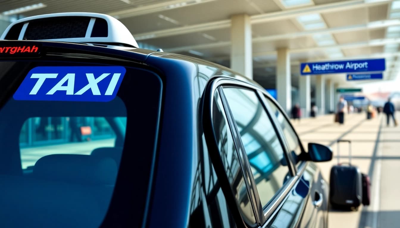 Taking a taxi from Nottingham to Heathrow Airport for a comfortable journey.