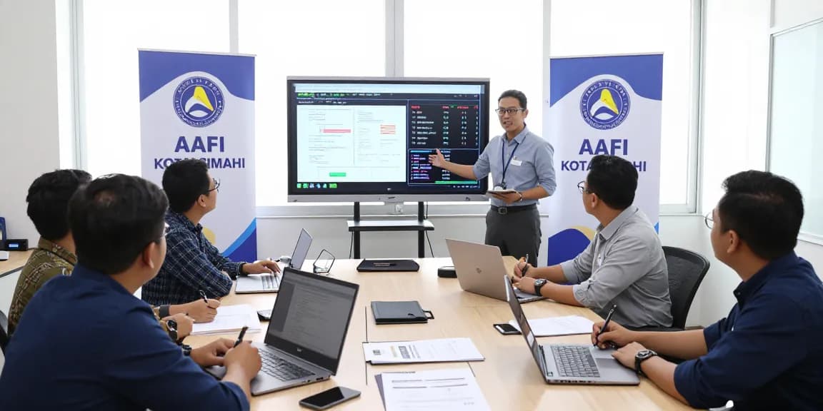 Training session for forensic auditors at aafikotacimahi.org showcasing engagement and professionalism.