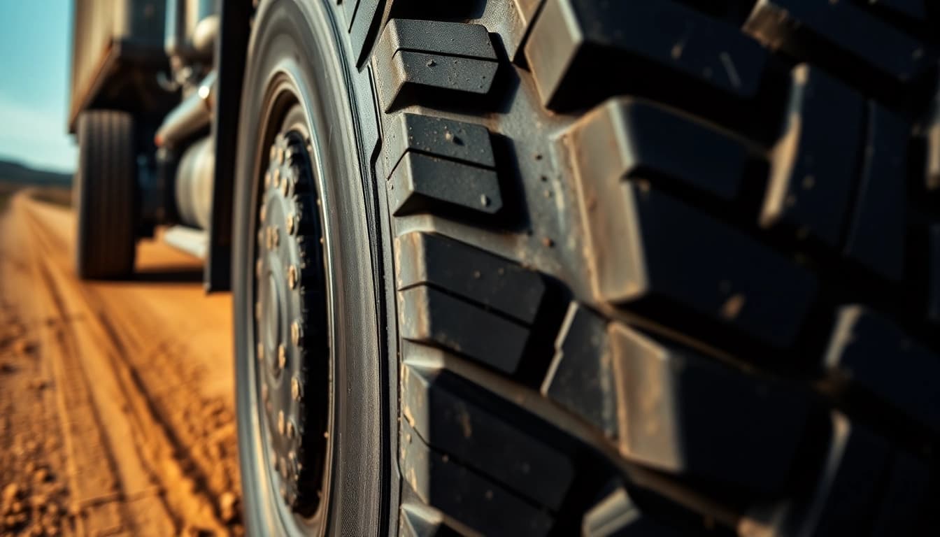 The robust Double Coin RR99 tire featuring a rugged tread pattern designed for mixed service uses.