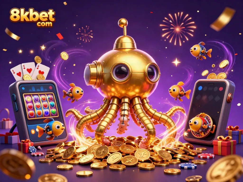 Experience exhilarating gameplay at 8xbet com with a vibrant representation of winning moments in a magical casino.