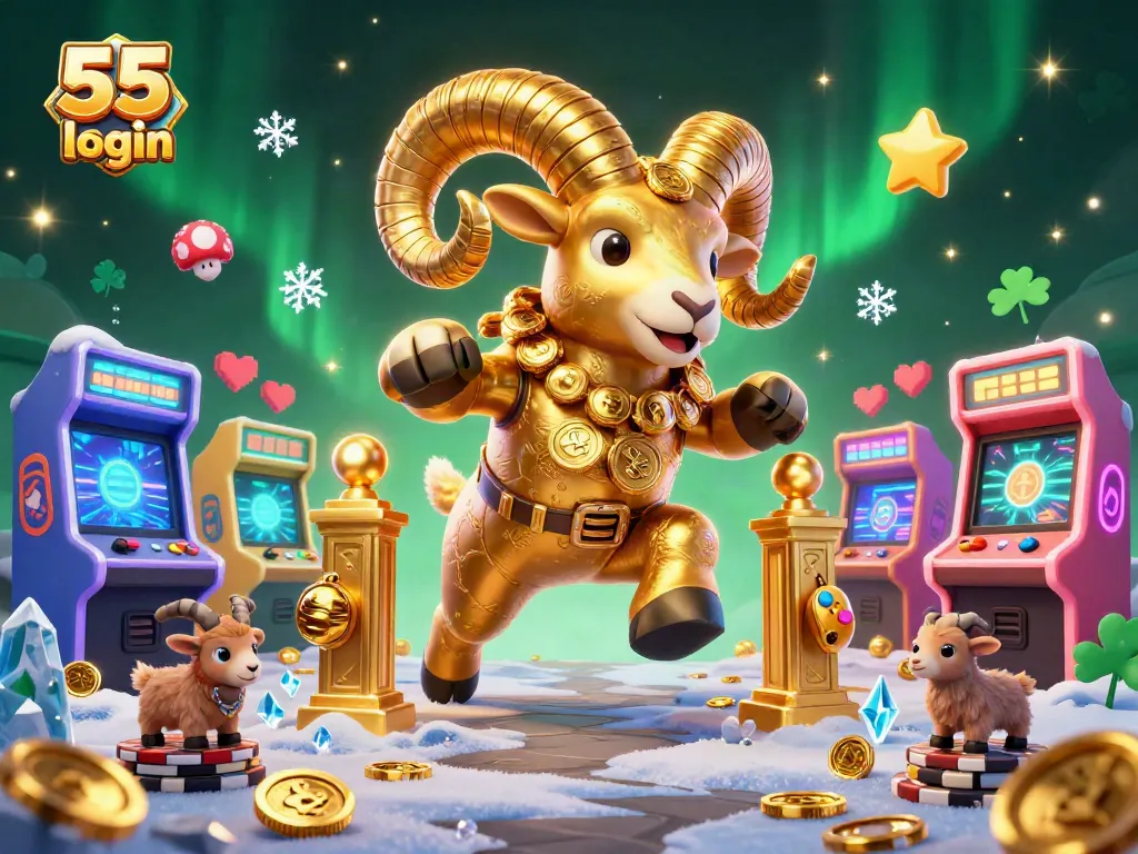 Experience the excitement of 55 club login with a dynamic 3D casino scene full of vibrant gaming elements.