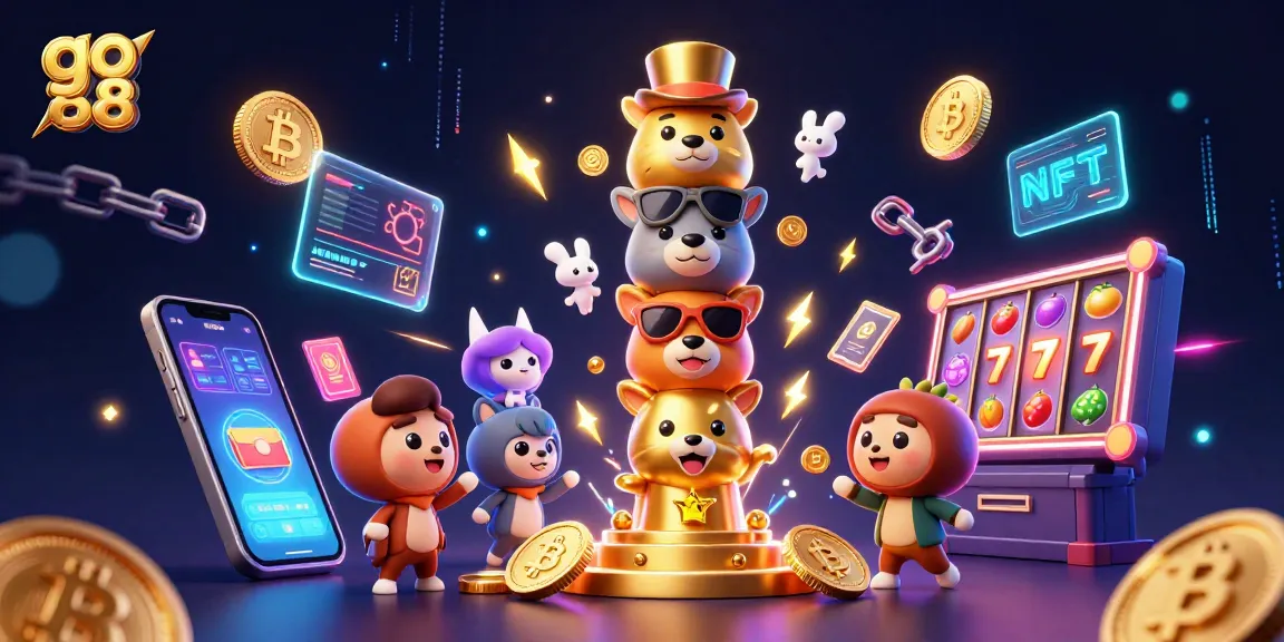 Spin to win with go 88 in this vibrant 3D illustration of casino excitement and crypto