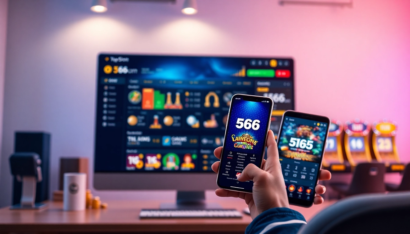 Engaging online gambling platform interface featuring 566.com, showcasing diverse betting options.