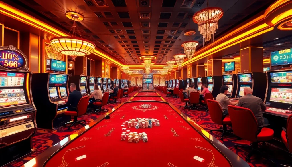 Experience luxury gameplay at trang chủ MB66 with vibrant casino tables and dynamic betting options.