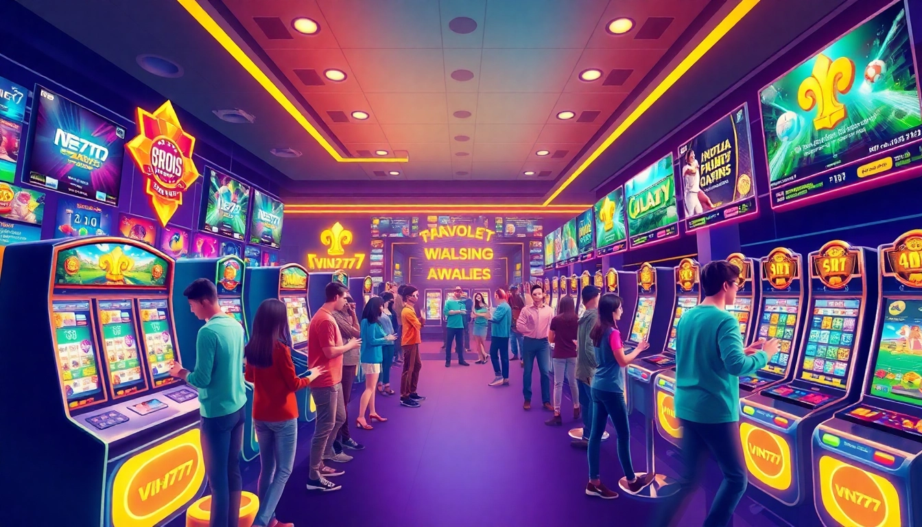 Experience the thrilling world of online gaming with vin777.gb.net, showcasing players engaged in casino excitement.