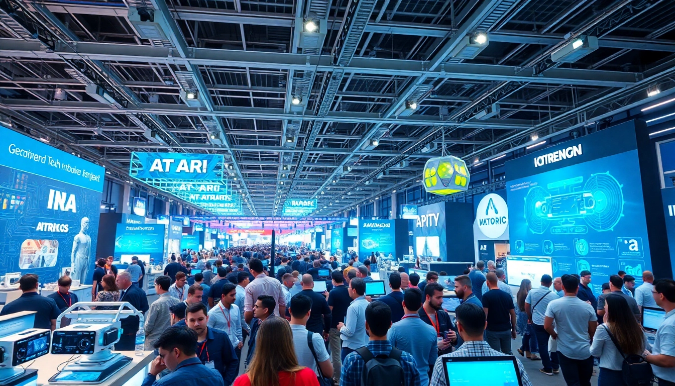 Innovative AI technology showcased at a vibrant tech expo, emphasizing "ia +18" advancements.