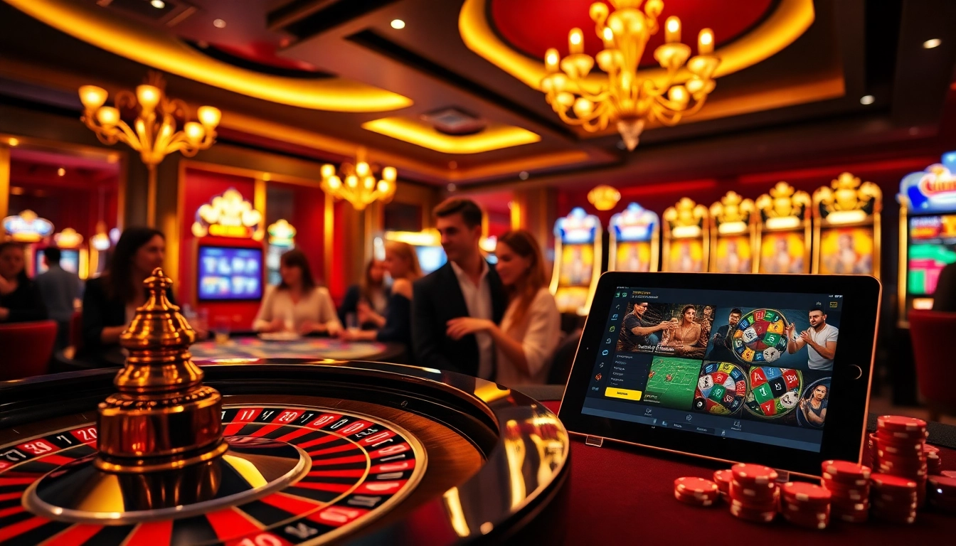 Experience excitement at https://fun88.supply/ with a vibrant casino scene featuring roulette and poker.