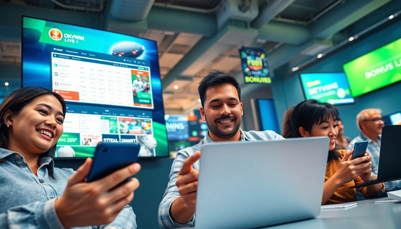 Engaging online betting experience at okvipwin.live with players enjoying interactive gaming.