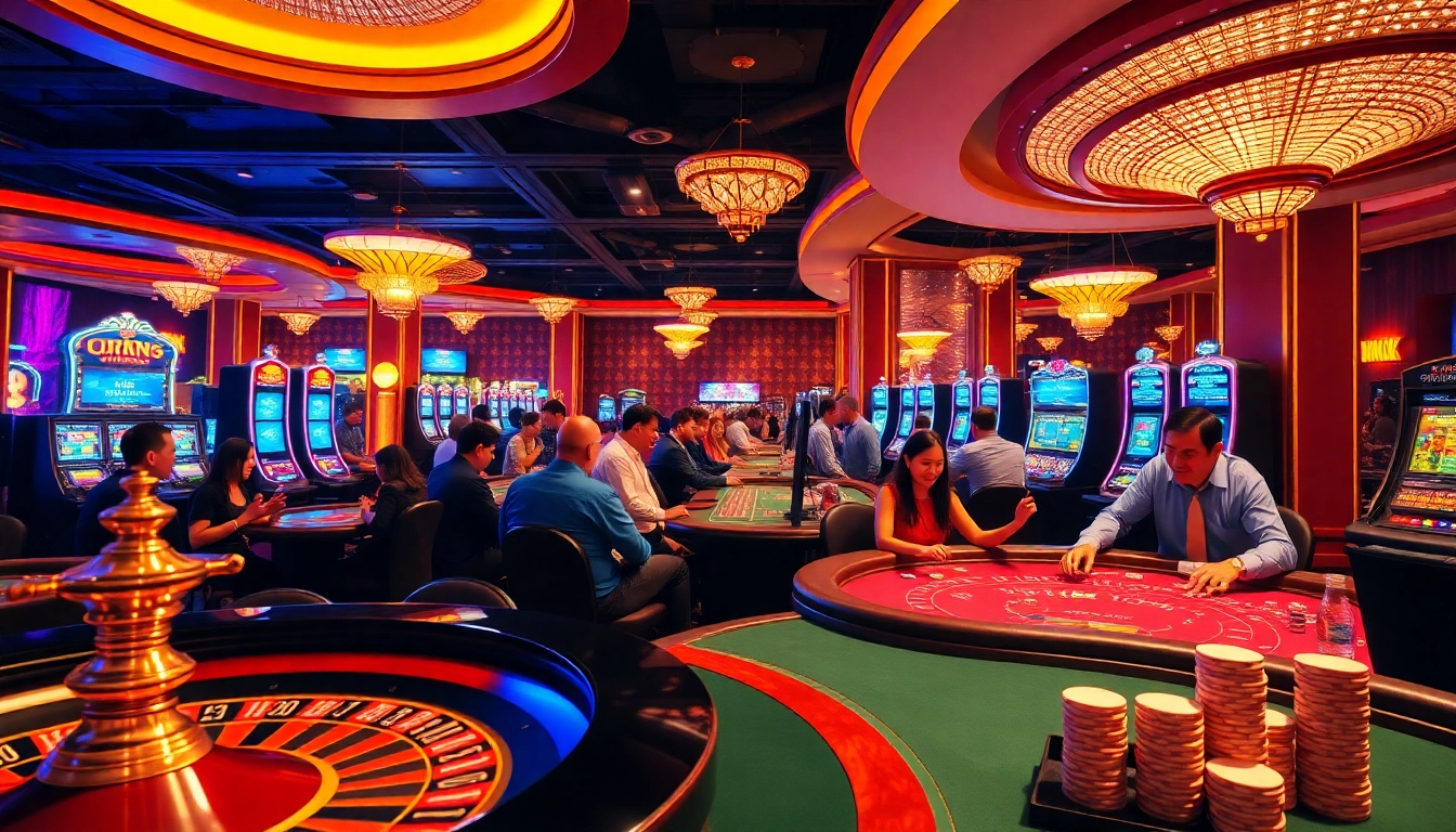 Engaging scene at nhà cái s666's vibrant casino, showcasing thrilling gambling action.
