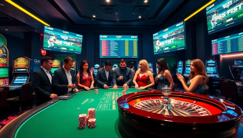 Exciting gambling scene showcasing GG 88 poker action with vibrant casino elements.