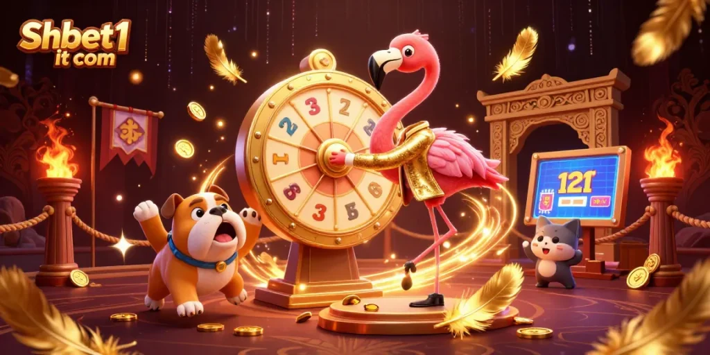 Engage with thrilling games at Shbet1 it com, featuring a dynamic casino illustration with exciting casino elements.