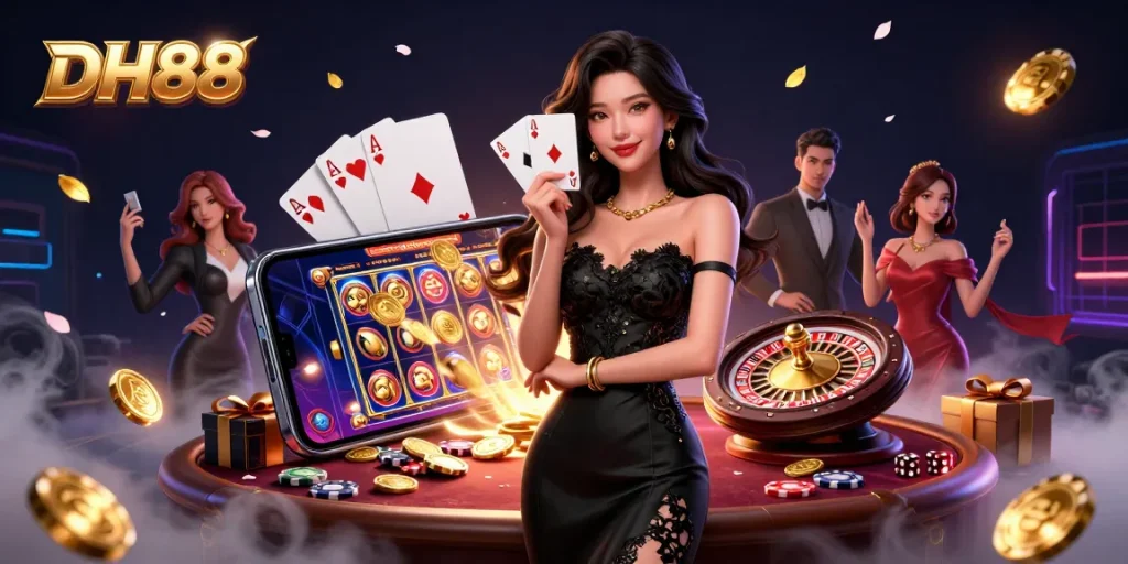 Experience thrilling gameplay at DH88 with vibrant casino elements and an inviting atmosphere.