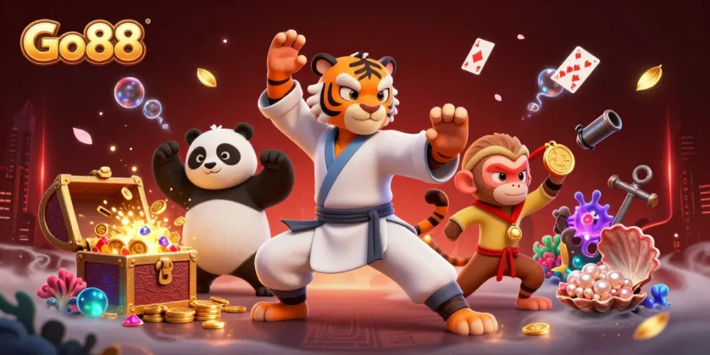 Engage in the thrilling world of Go88 featuring dynamic game elements and vibrant characters.