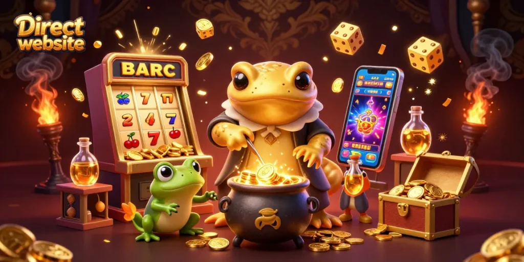 Experience thrilling winnings at the Direct website with golden coins and dynamic slot elements.