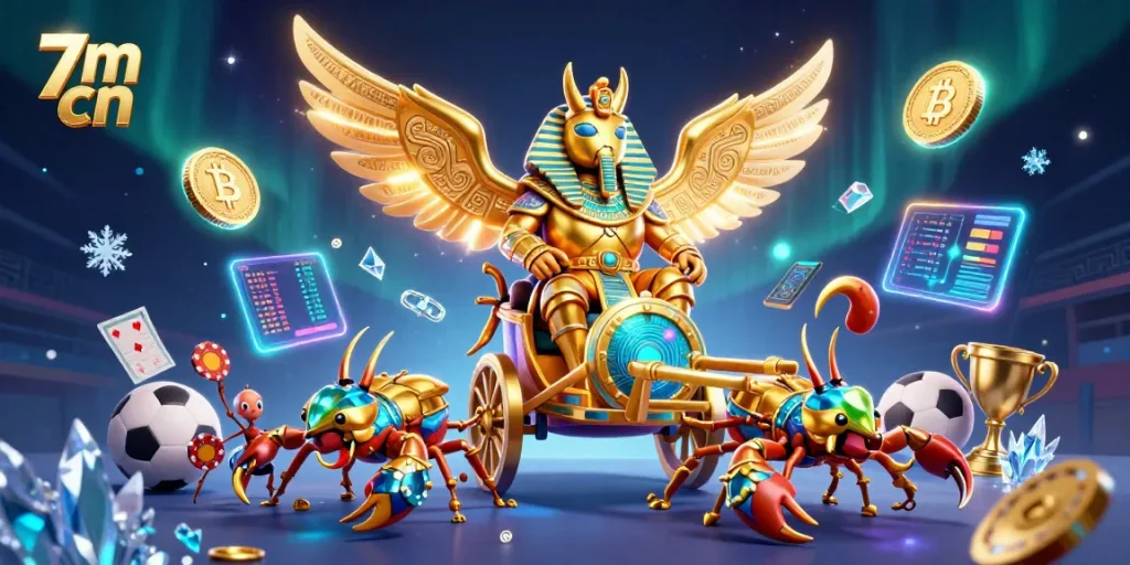 Experience live sports betting excitement with 7m cn - vibrant betting scene featuring sports elements and digital effects.